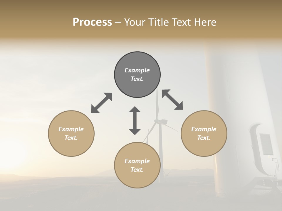 A Wind Farm With Windmills In The Background PowerPoint Template