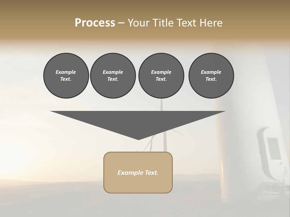 A Wind Farm With Windmills In The Background PowerPoint Template
