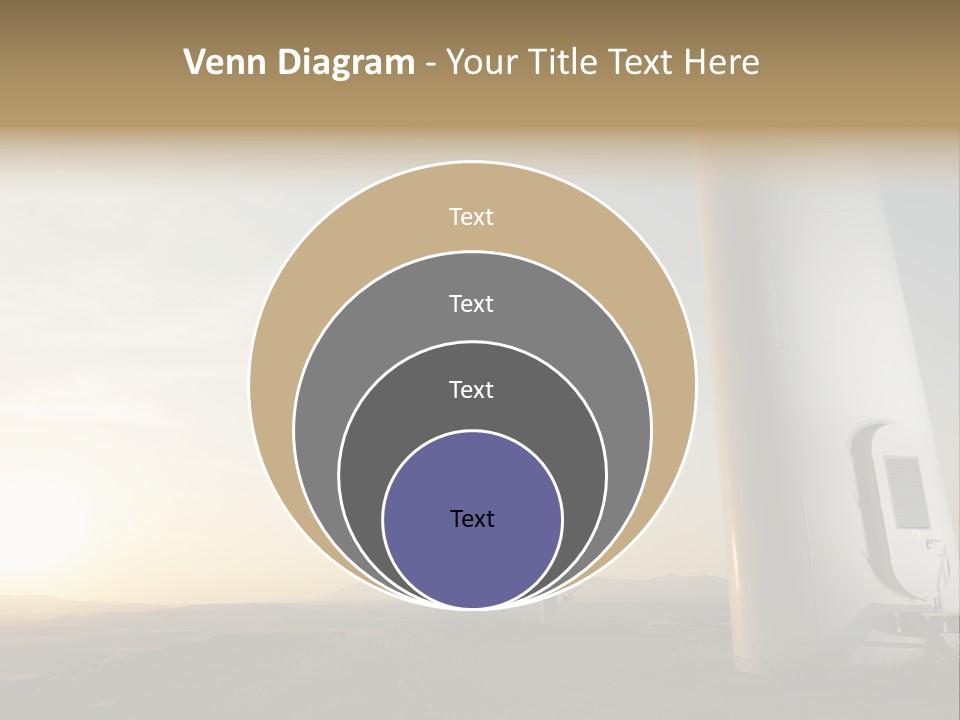 A Wind Farm With Windmills In The Background PowerPoint Template