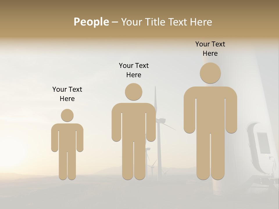 A Wind Farm With Windmills In The Background PowerPoint Template