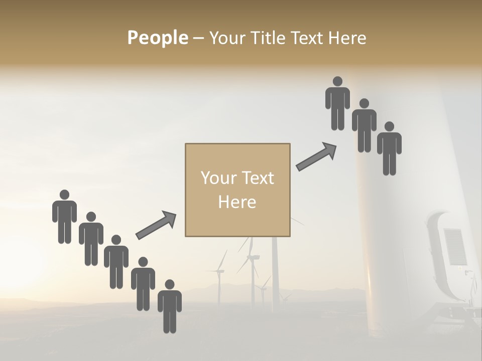 A Wind Farm With Windmills In The Background PowerPoint Template