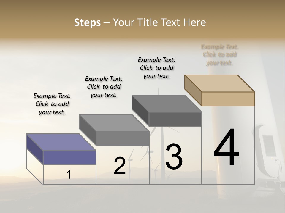 A Wind Farm With Windmills In The Background PowerPoint Template