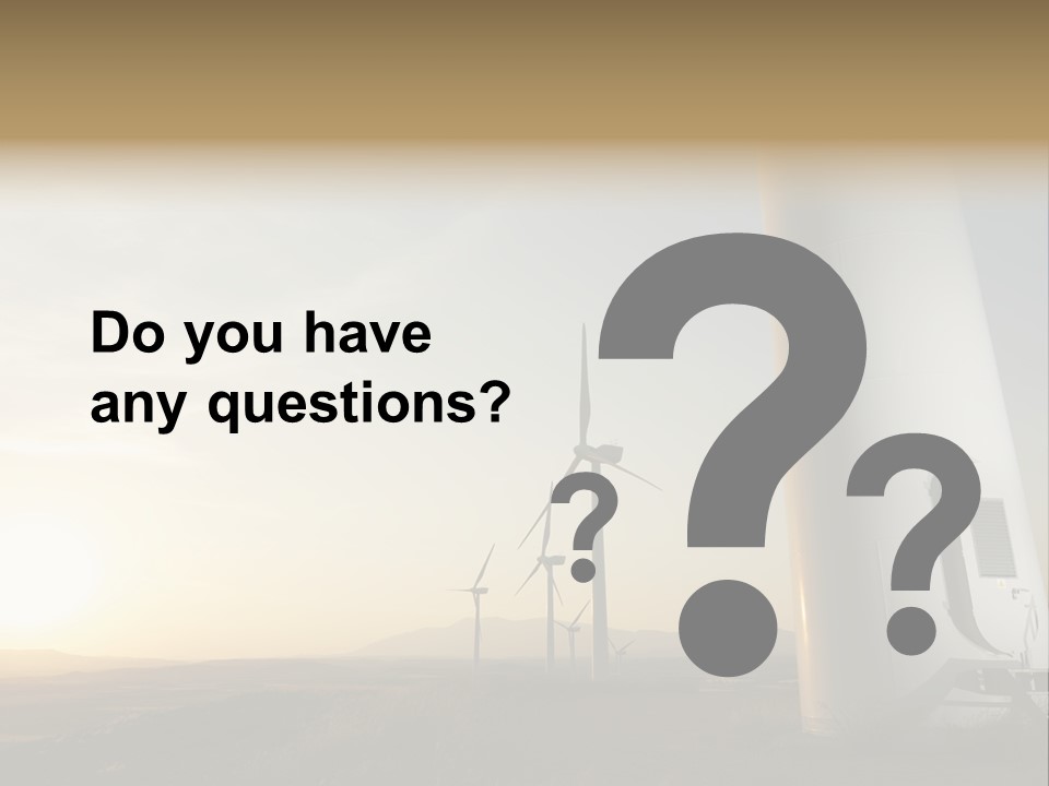 A Wind Farm With Windmills In The Background PowerPoint Template