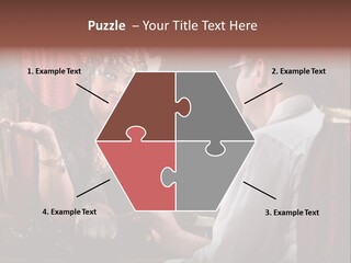 A Man And A Woman Talking To Each Other PowerPoint Template