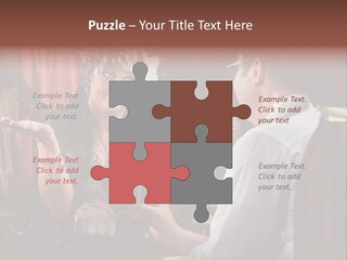A Man And A Woman Talking To Each Other PowerPoint Template
