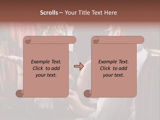 A Man And A Woman Talking To Each Other PowerPoint Template