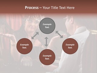 A Man And A Woman Talking To Each Other PowerPoint Template