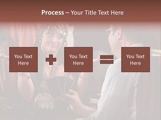 A Man And A Woman Talking To Each Other PowerPoint Template