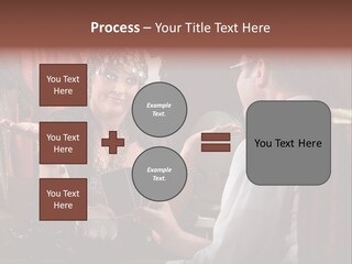 A Man And A Woman Talking To Each Other PowerPoint Template