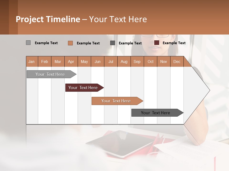 A Woman Sitting At A Table Talking To A Man PowerPoint Template