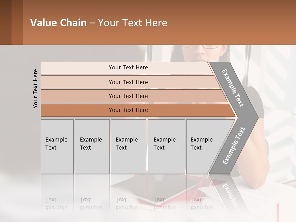 A Woman Sitting At A Table Talking To A Man PowerPoint Template