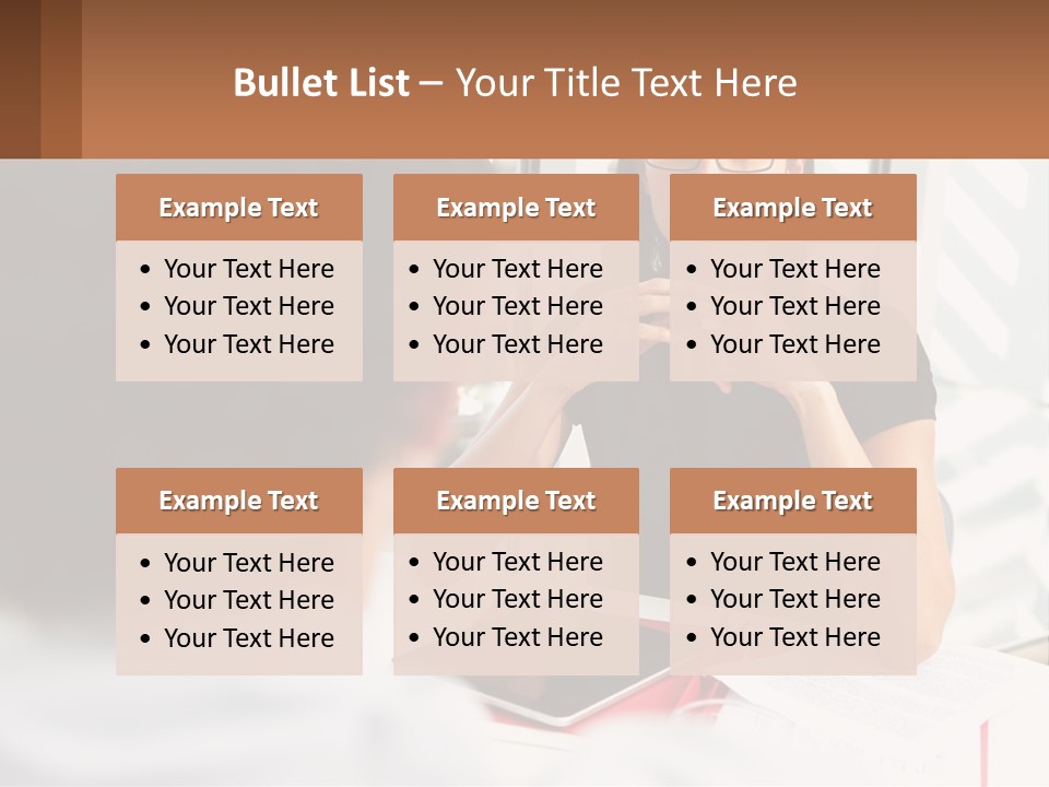 A Woman Sitting At A Table Talking To A Man PowerPoint Template