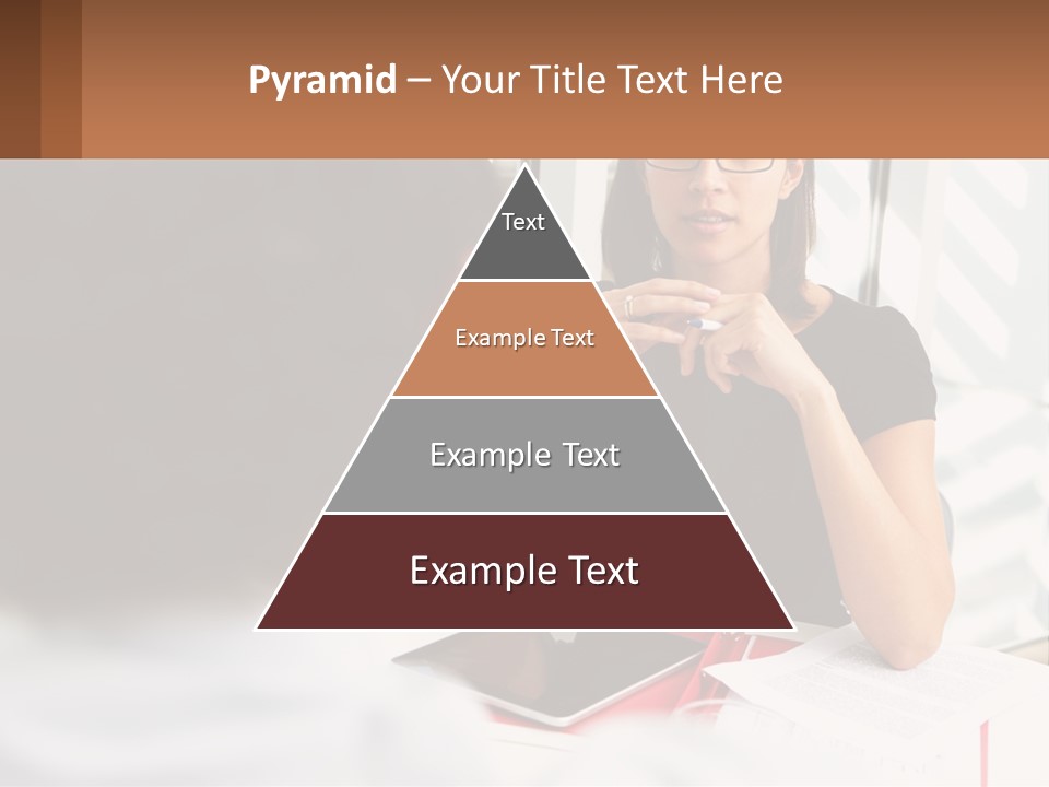 A Woman Sitting At A Table Talking To A Man PowerPoint Template