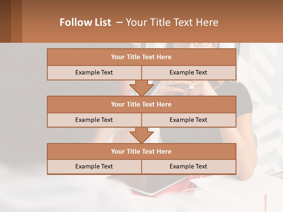 A Woman Sitting At A Table Talking To A Man PowerPoint Template