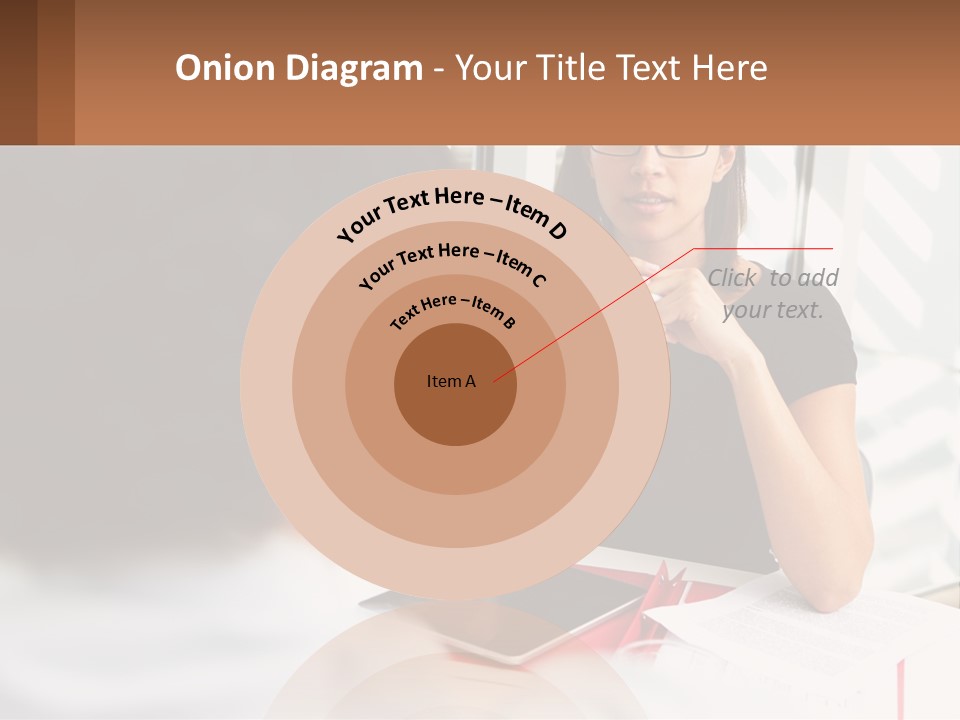 A Woman Sitting At A Table Talking To A Man PowerPoint Template