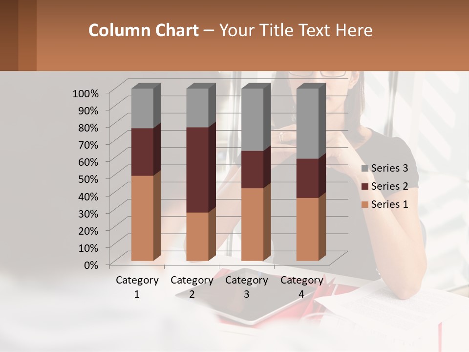 A Woman Sitting At A Table Talking To A Man PowerPoint Template