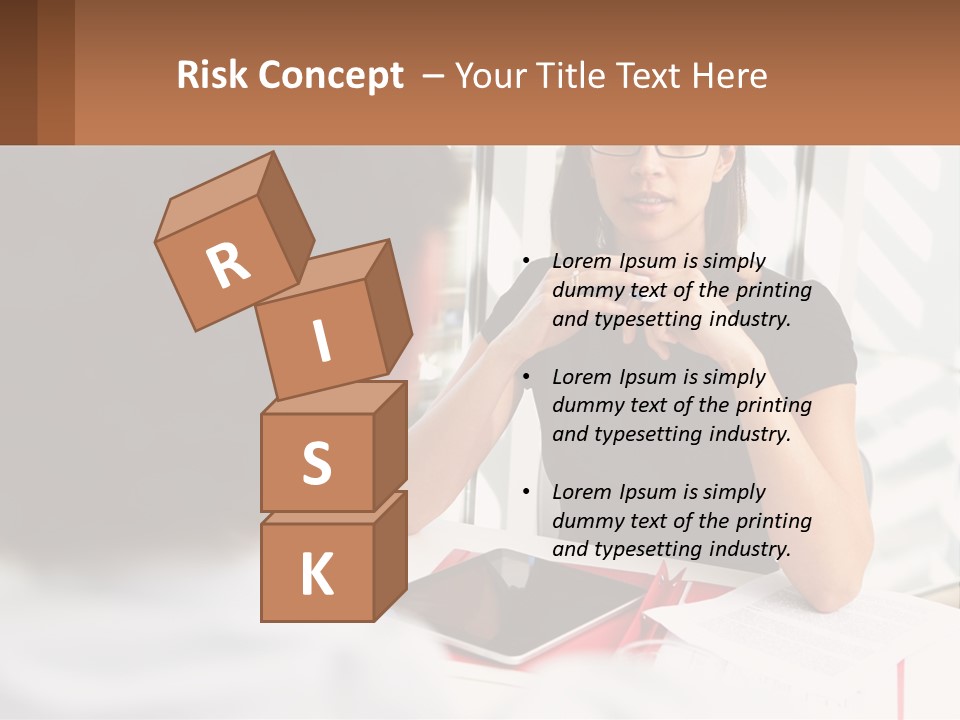 A Woman Sitting At A Table Talking To A Man PowerPoint Template