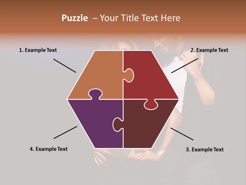 A Man Standing Next To A Woman With A Disco Ball On Her Head PowerPoint Template