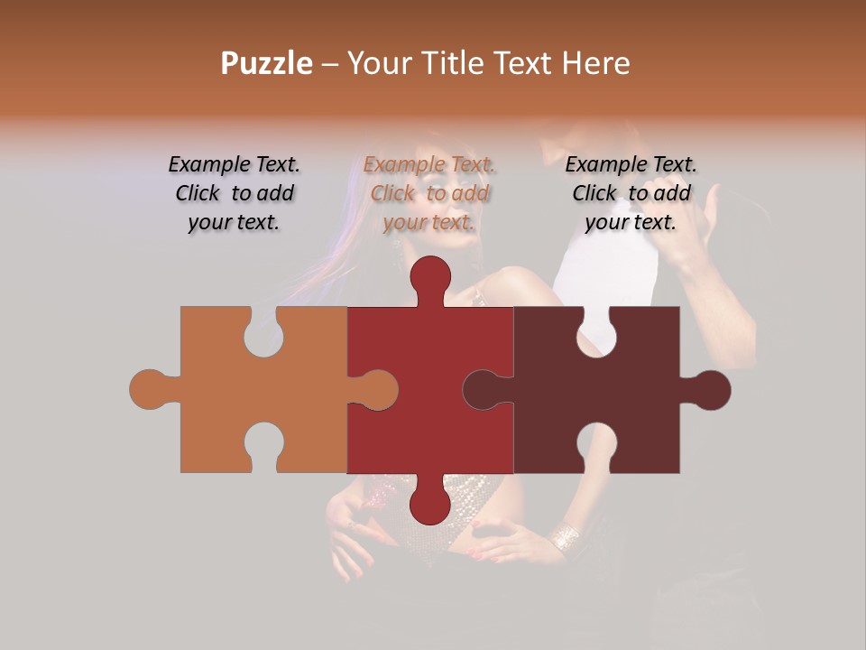 A Man Standing Next To A Woman With A Disco Ball On Her Head PowerPoint Template