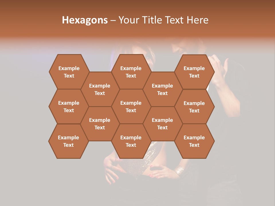 A Man Standing Next To A Woman With A Disco Ball On Her Head PowerPoint Template