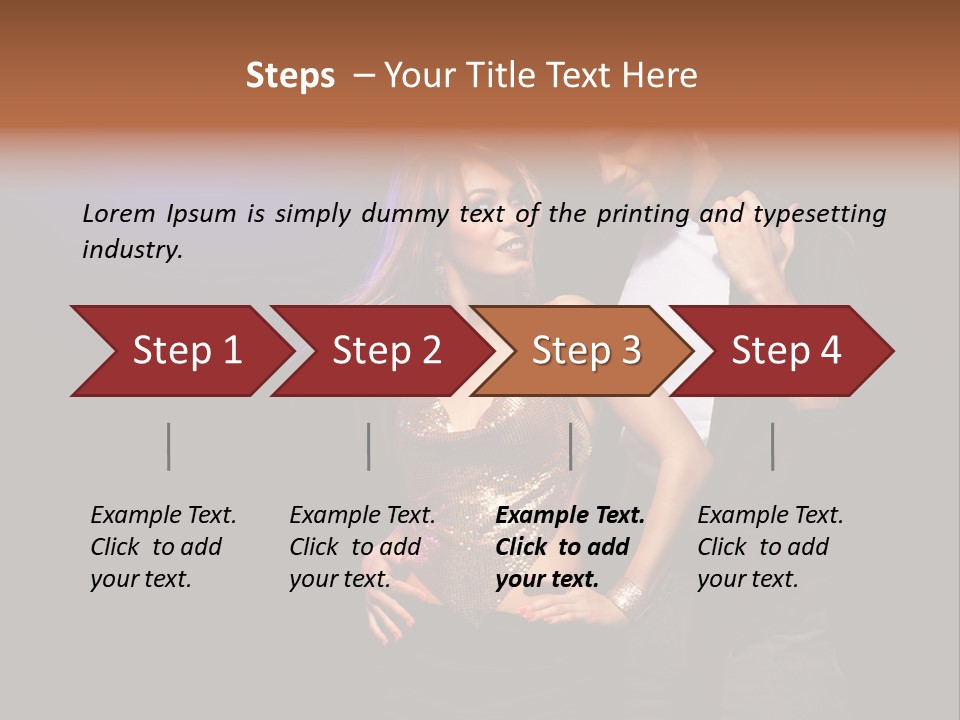 A Man Standing Next To A Woman With A Disco Ball On Her Head PowerPoint Template