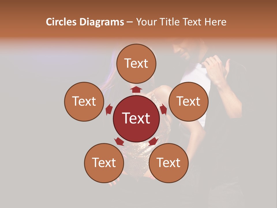 A Man Standing Next To A Woman With A Disco Ball On Her Head PowerPoint Template