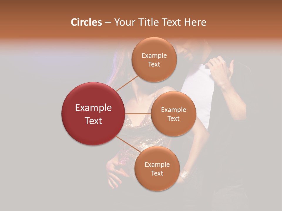 A Man Standing Next To A Woman With A Disco Ball On Her Head PowerPoint Template