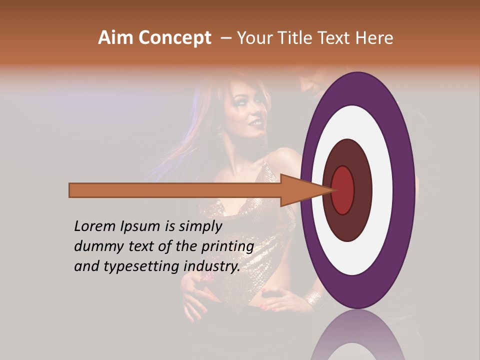 A Man Standing Next To A Woman With A Disco Ball On Her Head PowerPoint Template