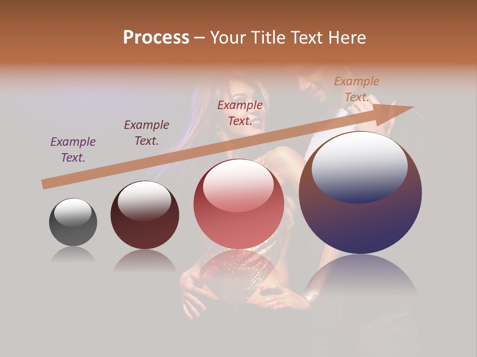 A Man Standing Next To A Woman With A Disco Ball On Her Head PowerPoint Template