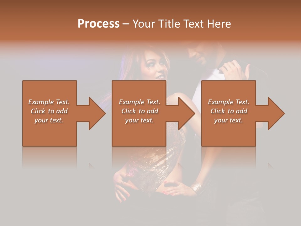 A Man Standing Next To A Woman With A Disco Ball On Her Head PowerPoint Template
