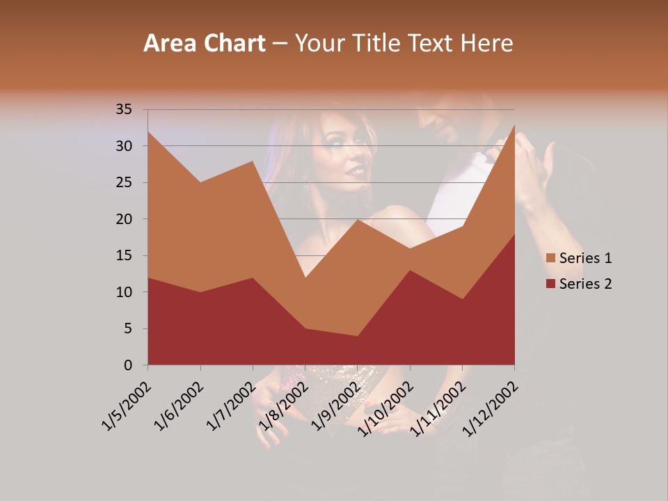 A Man Standing Next To A Woman With A Disco Ball On Her Head PowerPoint Template