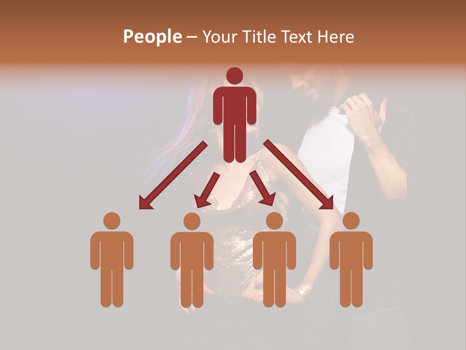 A Man Standing Next To A Woman With A Disco Ball On Her Head PowerPoint Template