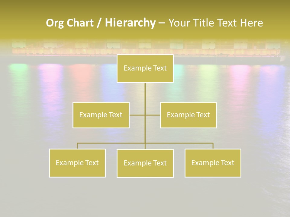 A Large Body Of Water With Colorful Lights On It PowerPoint Template