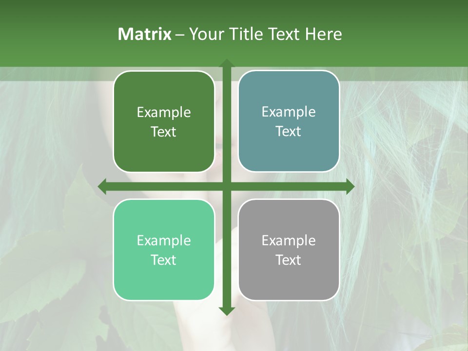 A Woman With Green Hair Is Holding Her Finger Up To Her Mouth PowerPoint Template
