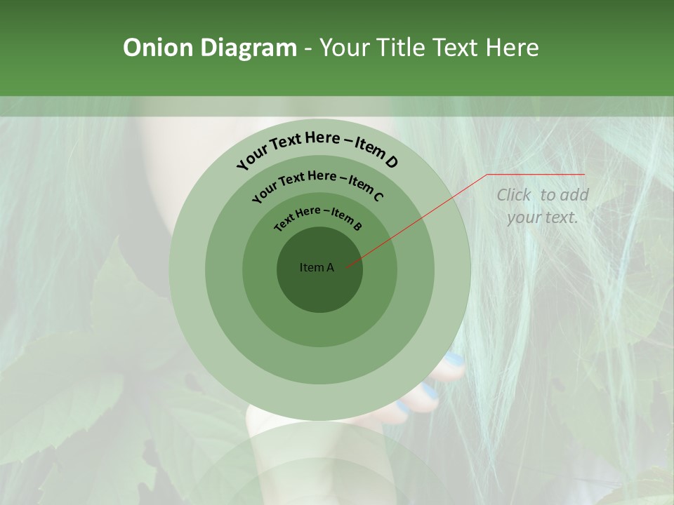 A Woman With Green Hair Is Holding Her Finger Up To Her Mouth PowerPoint Template