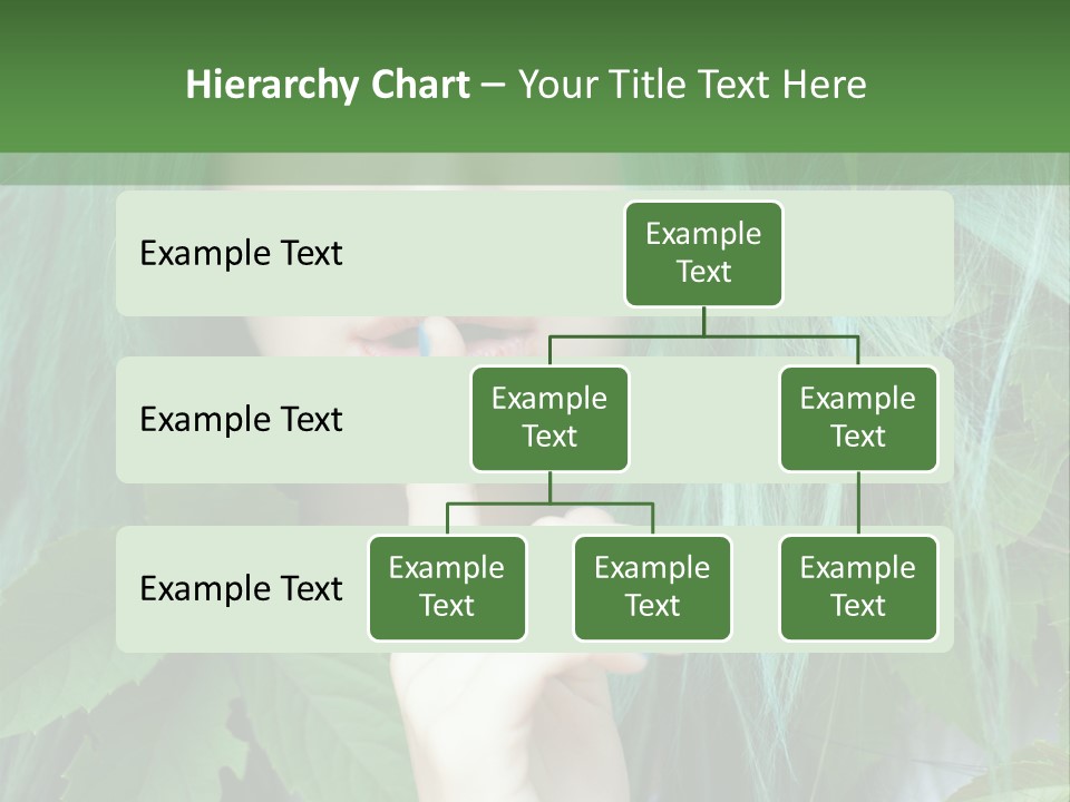 A Woman With Green Hair Is Holding Her Finger Up To Her Mouth PowerPoint Template