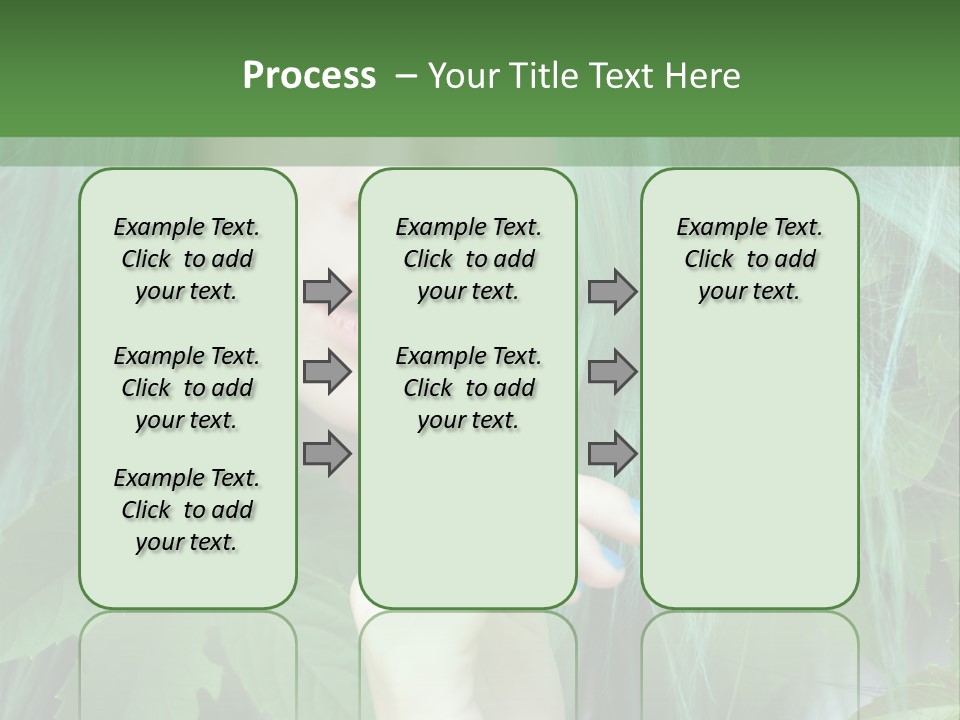 A Woman With Green Hair Is Holding Her Finger Up To Her Mouth PowerPoint Template