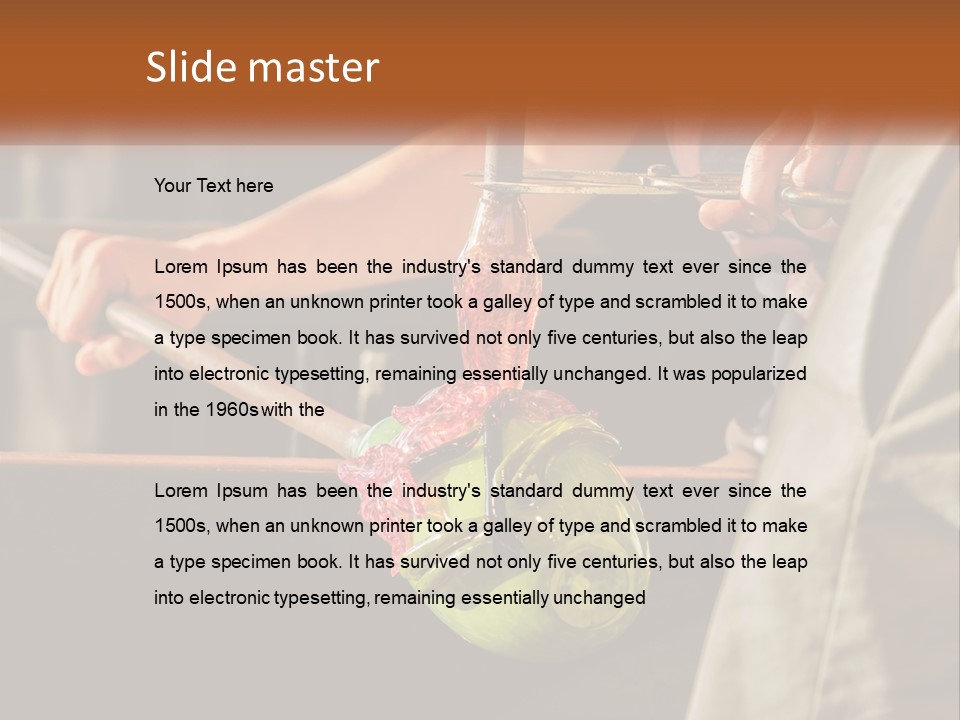 A Man Is Working On A Piece Of Art PowerPoint Template