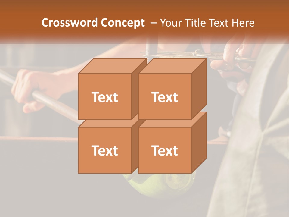 A Man Is Working On A Piece Of Art PowerPoint Template