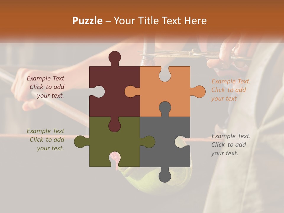 A Man Is Working On A Piece Of Art PowerPoint Template