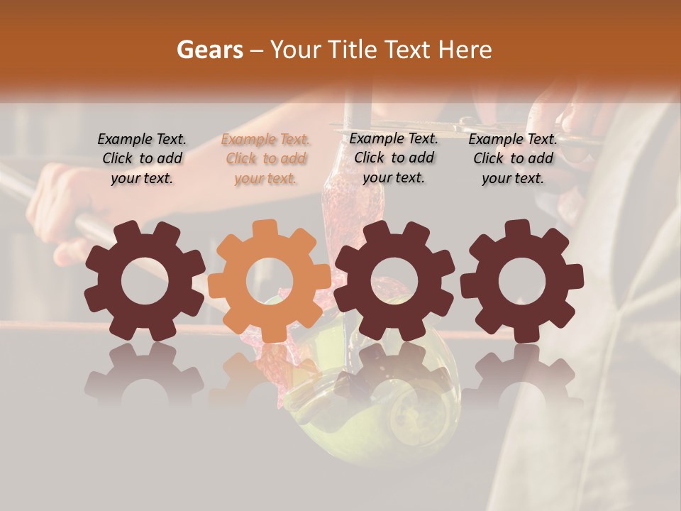 A Man Is Working On A Piece Of Art PowerPoint Template