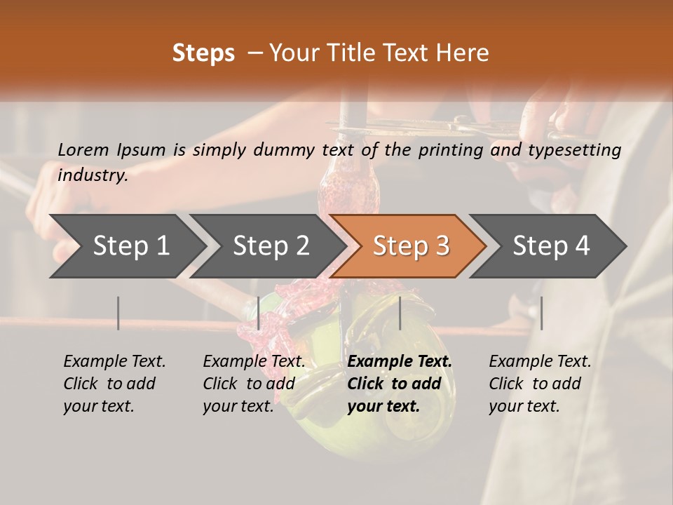 A Man Is Working On A Piece Of Art PowerPoint Template