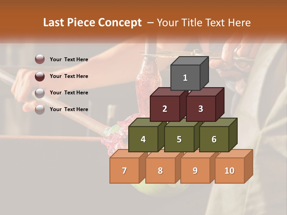 A Man Is Working On A Piece Of Art PowerPoint Template