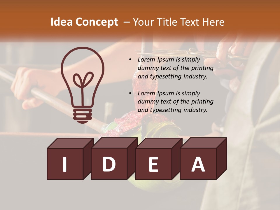 A Man Is Working On A Piece Of Art PowerPoint Template