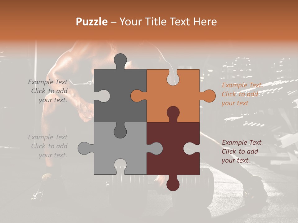 A Man Doing Push Ups In A Gym PowerPoint Template