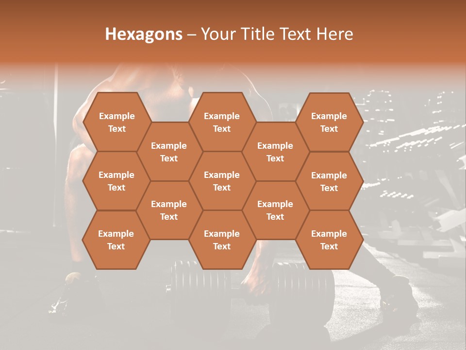 A Man Doing Push Ups In A Gym PowerPoint Template