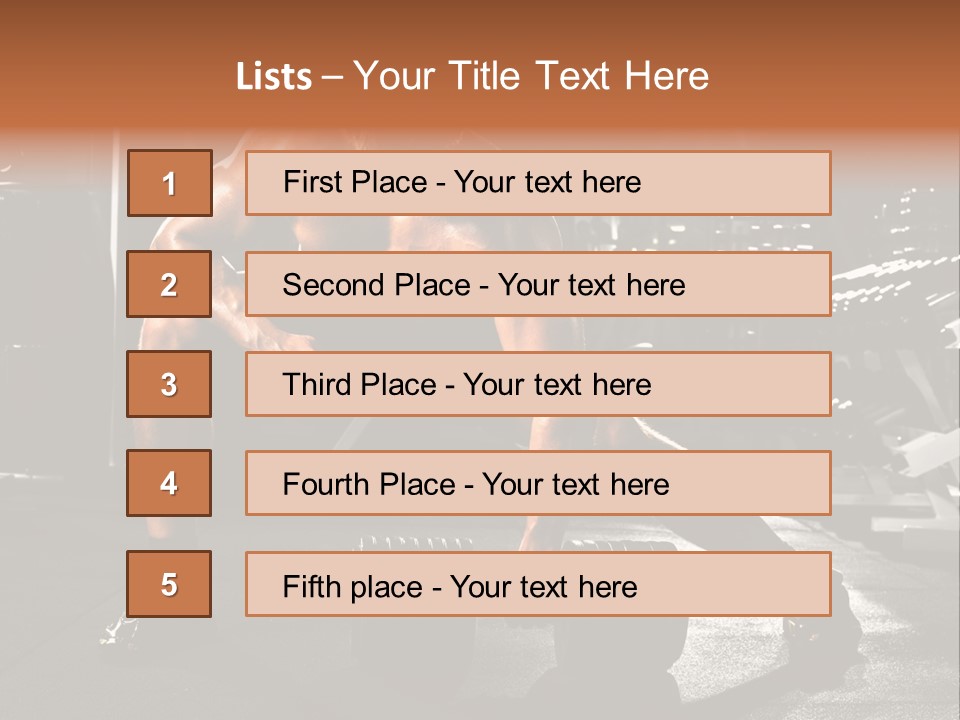 A Man Doing Push Ups In A Gym PowerPoint Template
