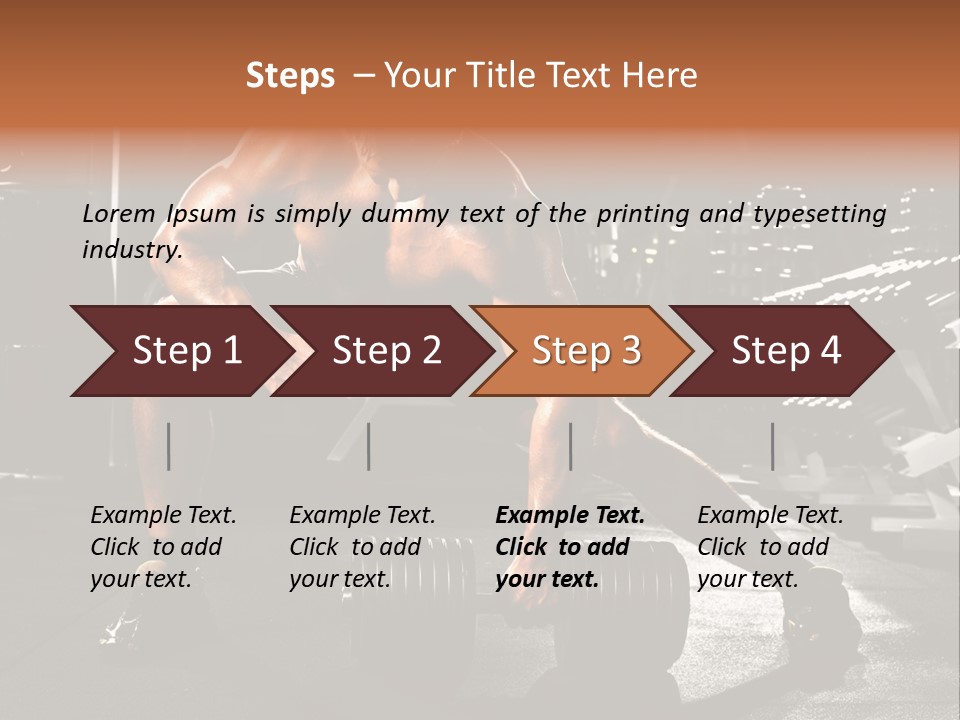 A Man Doing Push Ups In A Gym PowerPoint Template