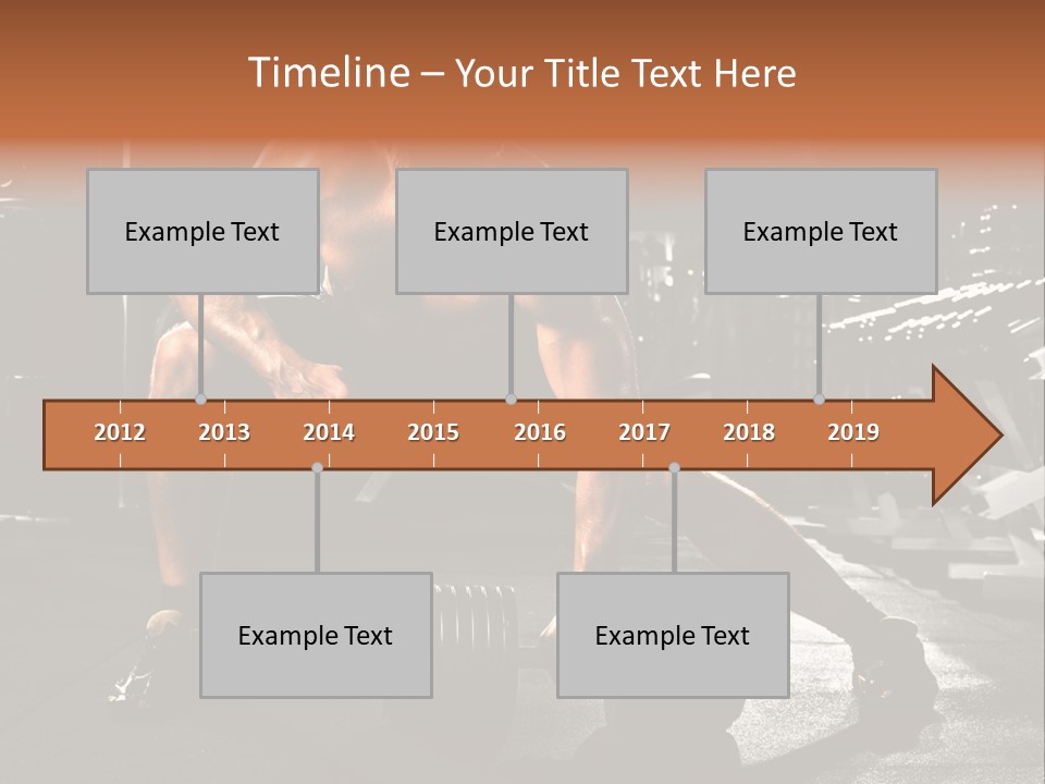 A Man Doing Push Ups In A Gym PowerPoint Template