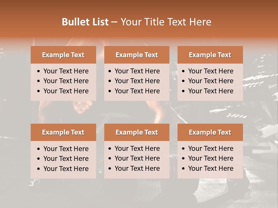 A Man Doing Push Ups In A Gym PowerPoint Template